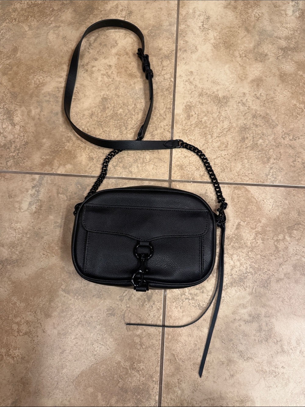 Rebecca Minkoff Leather Crossbody Bag with Chain Strap